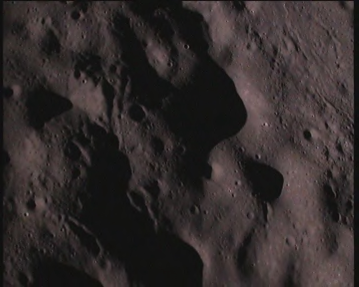 Moon from the Moon Impact Probe; from ISRO