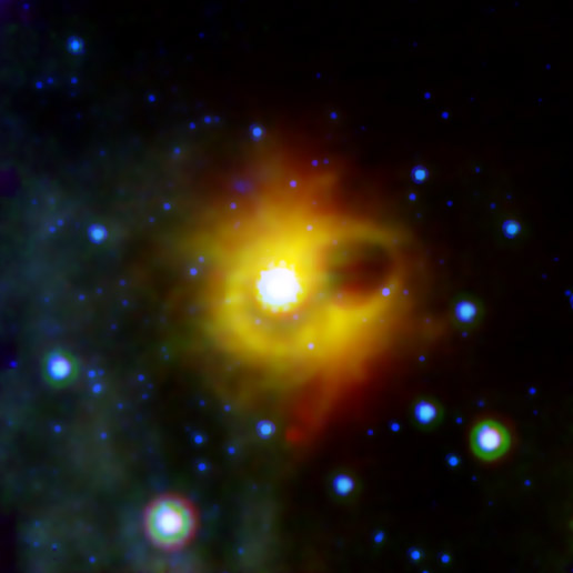 Ghostly ring around a magnetar; from NASA