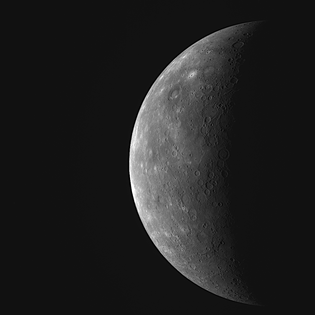 MESSENGER seeing previous unseen parts of Mercury; from Johns Hopkins Applied Physics Laboratory