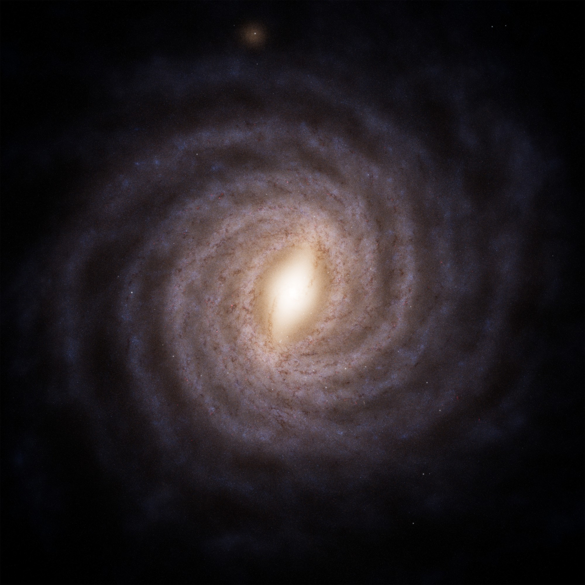 Milky Way Galaxy from above; image from Stefan Payne-Wardenaar based on data from ESA